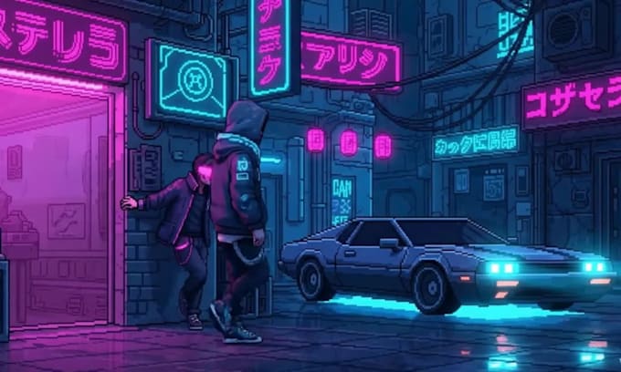 create pixel art animation pixel art background environment pixel art character