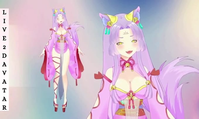 draw rig 2d vtuber model anime live2d vtuber avatar accessories for streaming