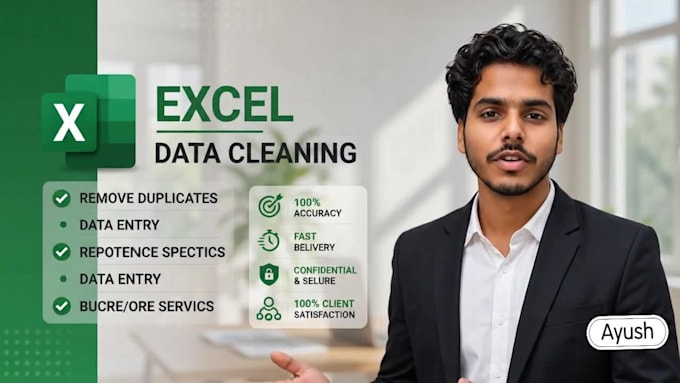 do excel data cleaning , formatting and data cleanup , remove duplicate data