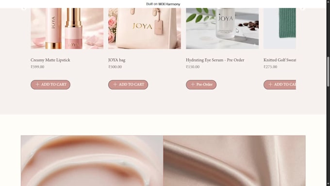 create website for cosmetic products