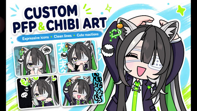 draw your character as a cute pfp or chibi sticker