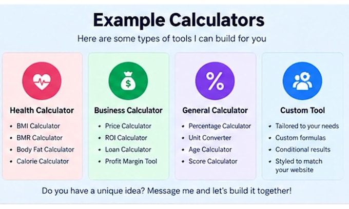 build a custom web calculator for your website