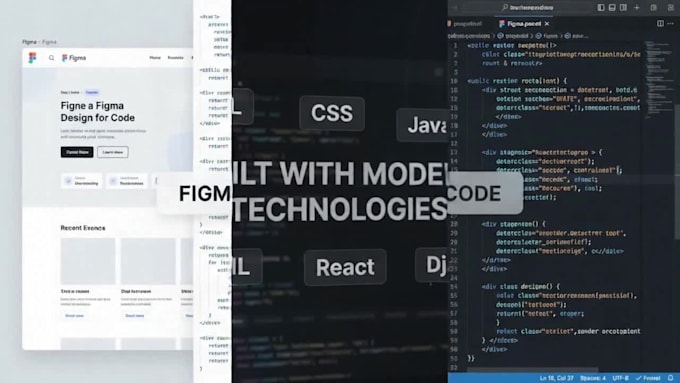 convert your figma, xd or image design into a responsive html CSS react website