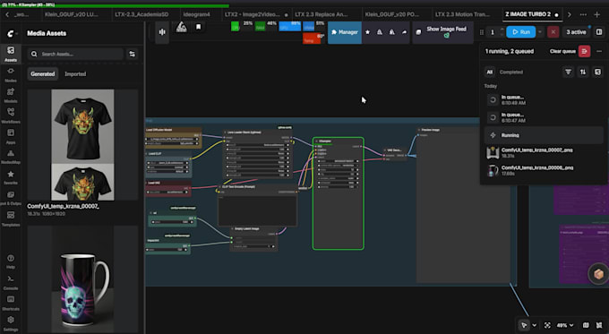 create automated print on demand art generator workflow