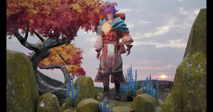 create a stylized game ready 3d fantasy character
