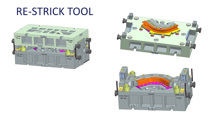 design 2d and 3d press tools, fixtures, simulation , stamping tool using cad