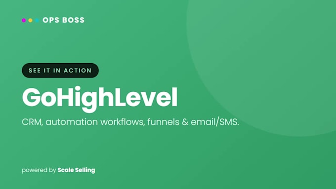 set up your gohighlevel CRM, automations and workflows