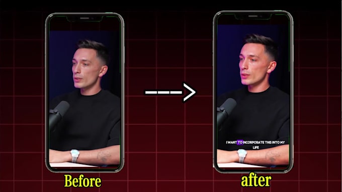 do talking head video editing with captions