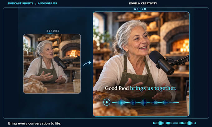 edit podcast clips with animated captions