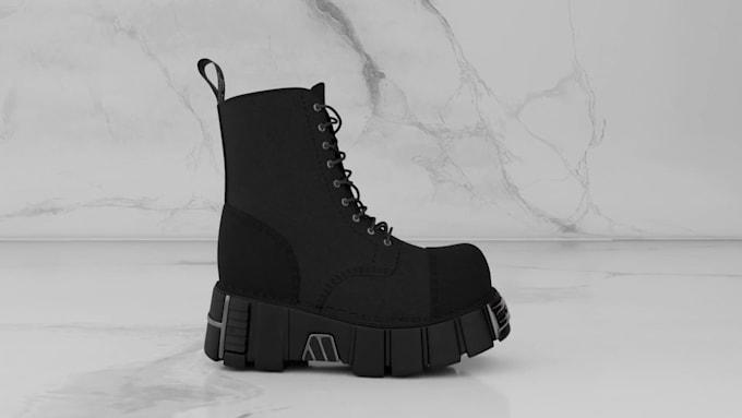 model and design 3d shoe, slipper, boots, heels, 3d printing stl and rendering