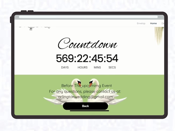 design wedding website or invitation template
