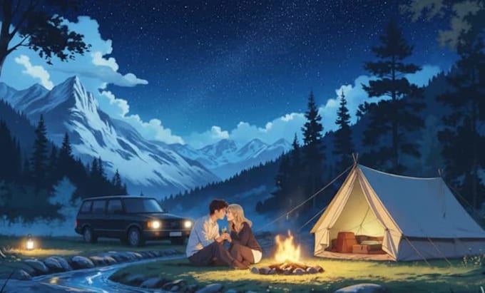 create 4k lofi loop animation video  animated gif with seamless motion