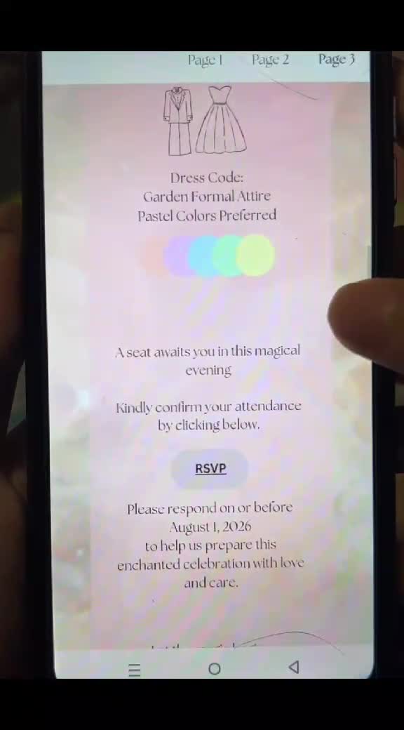 design a modern birthday website invitation
