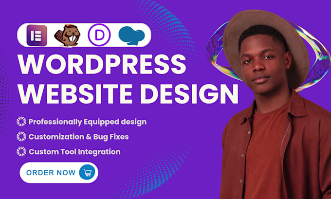 build wordpress website by beaver builder, elementor pro, wpbakery, divi, oxygen