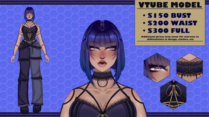 draw and rig live2d vtuber model, anime vtuber avatar for vtube studio