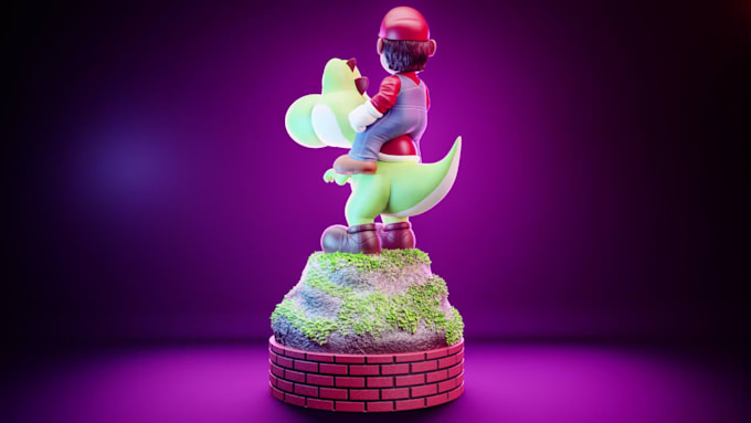 create stylized 3d characters or props for 3d printing