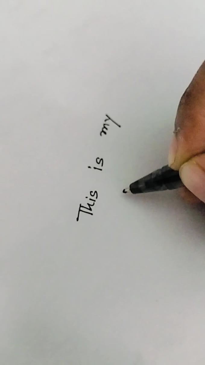 write anything in hand writing