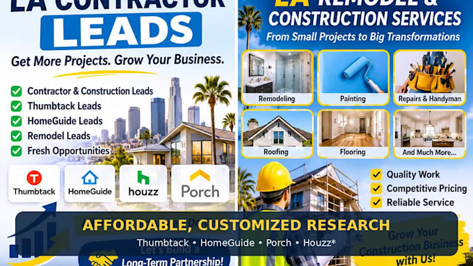 construction leads for contractors and remodelers
