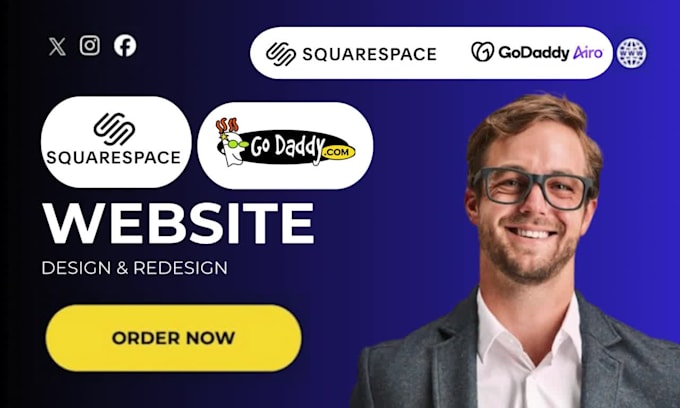 design godaddy redesign squarespace website SEO godaddy airo website squarespace