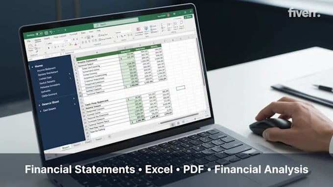 prepare professional financial statements in excel and PDF