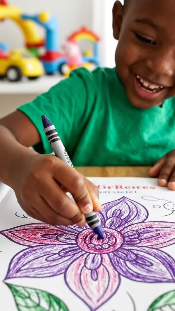 create cute kids colouring books