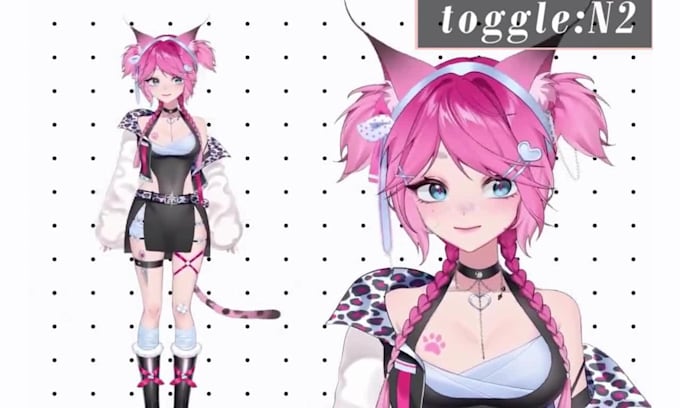 create and rig anime vtuber model live2d vtuber avatar for vtuber studio