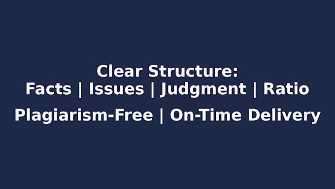 provide structured legal case summaries and analysis
