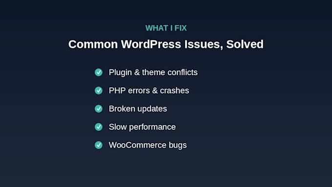 customize, fix and optimize your wordpress site