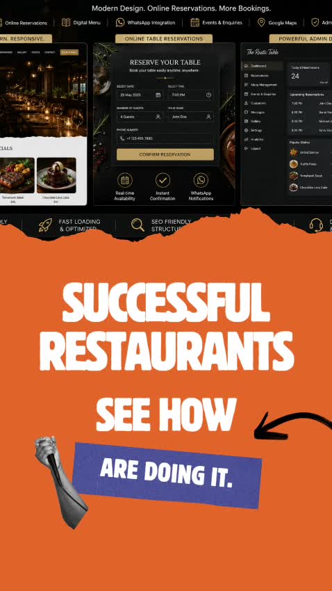 build a modern restaurant website with online reservations