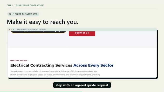 build a custom website for contractors and construction companies