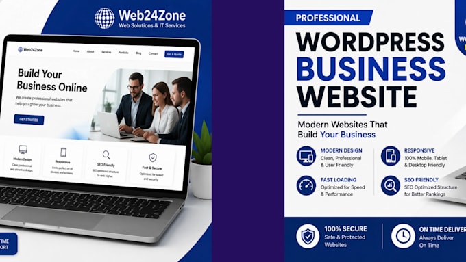 create a modern wordpress business website