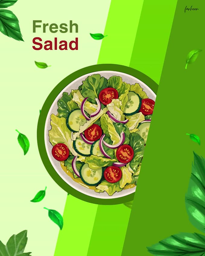 create a professional salad menu design