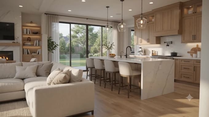 design modern apartment interior with realistic 3d rendering