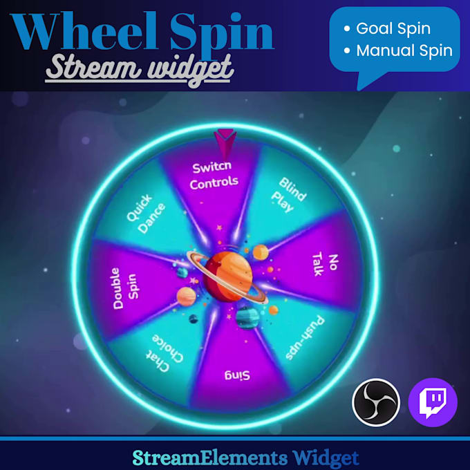 custom interactive spin wheel widget for your stream