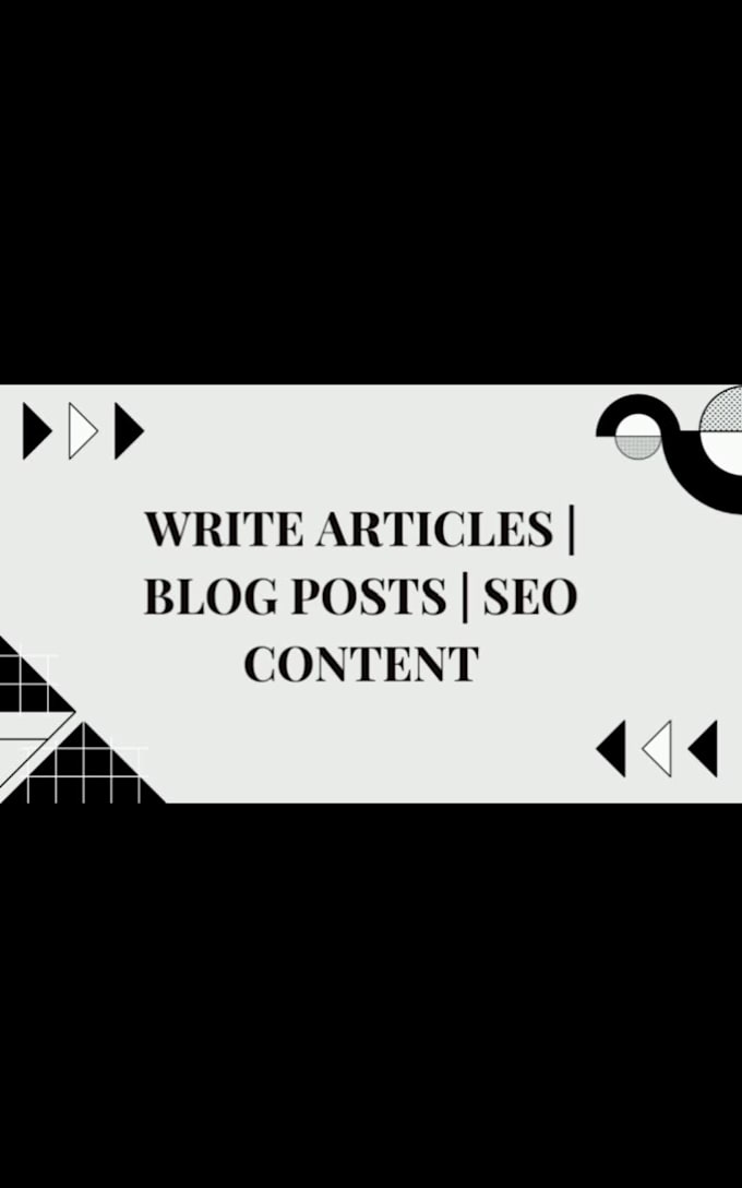 write SEO friendly articles