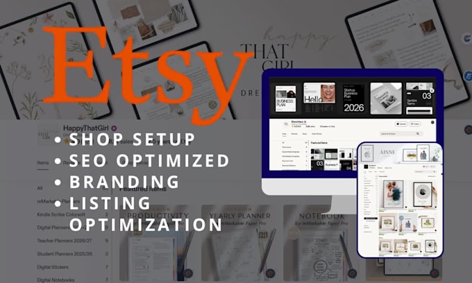 do etsy store setup with etsy seo and listing optimization