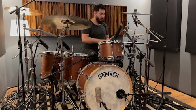 record professional live acoustic drum tracks for your song multitrack
