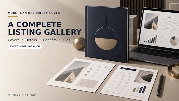 design etsy listing images and mockups for digital products