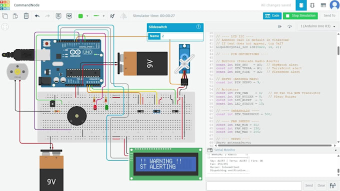 develop electronics circuits in tinkercad