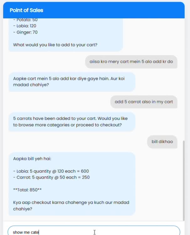 create a smart ai pos chatbot for retail and ecommerce