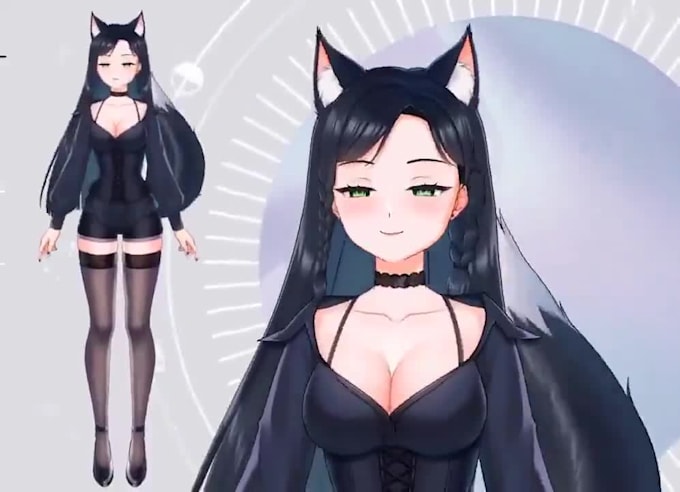 live 2d vtuber model vtuber rigging 2d vtuber commission anime 3d vtuber