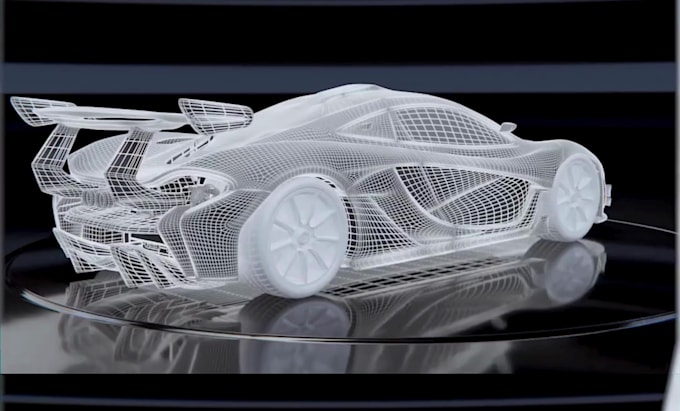 create realistic 3d car model, configurator assets custom body kit and rendering