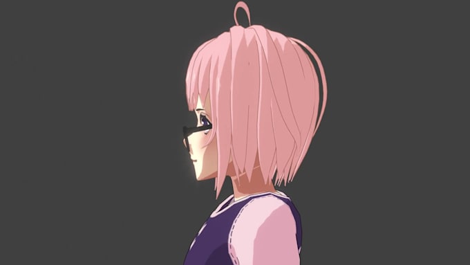 create 3d anime character model and rigging
