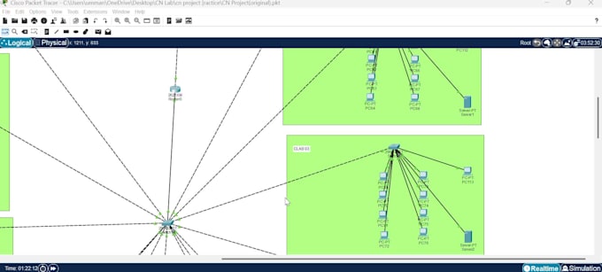 design a cisco packet tracer network for your business