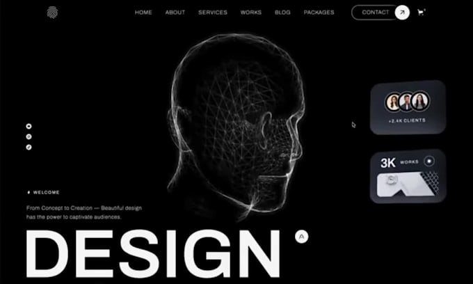 design spline rive micro interactive webflow saas landing page website animation
