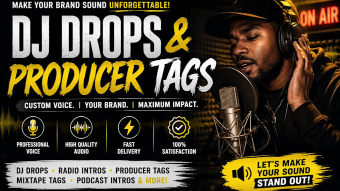 record deep powerful dj drop and producer tags with 24hr
