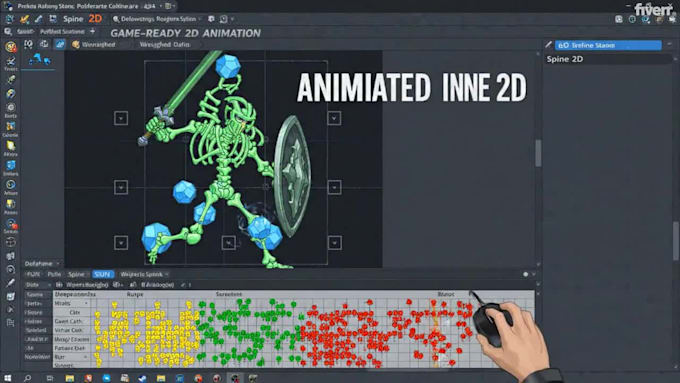 create smooth 2d character animation in spine 2d