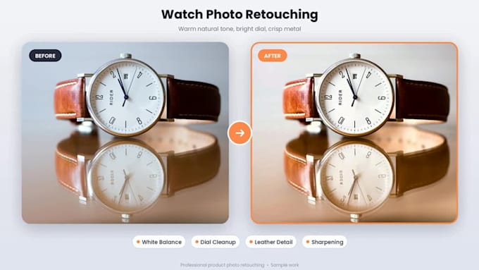 retouch bag, shoe and watch photos