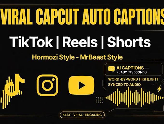 add viral capcut auto captions to tiktok, reels and shorts in capcut