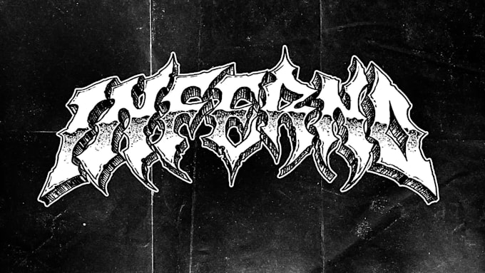 do custom text lettering logo for your band or brand